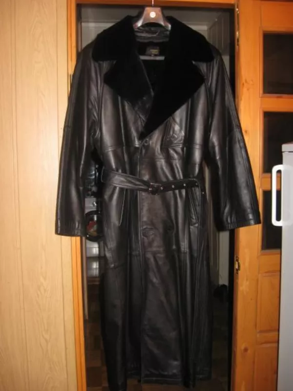 vip-кожанное мужское пальто